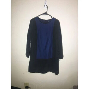 Womens Madewell Dress Size Medium Black Navy Boxy Lightweight Formal